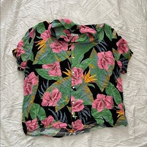Original Use Vibrant Floral Button-Down Shirt